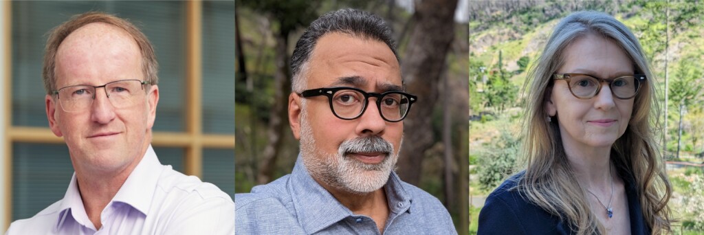 Photos of Peter Hunt, Ajay Jain and Ann Cleves