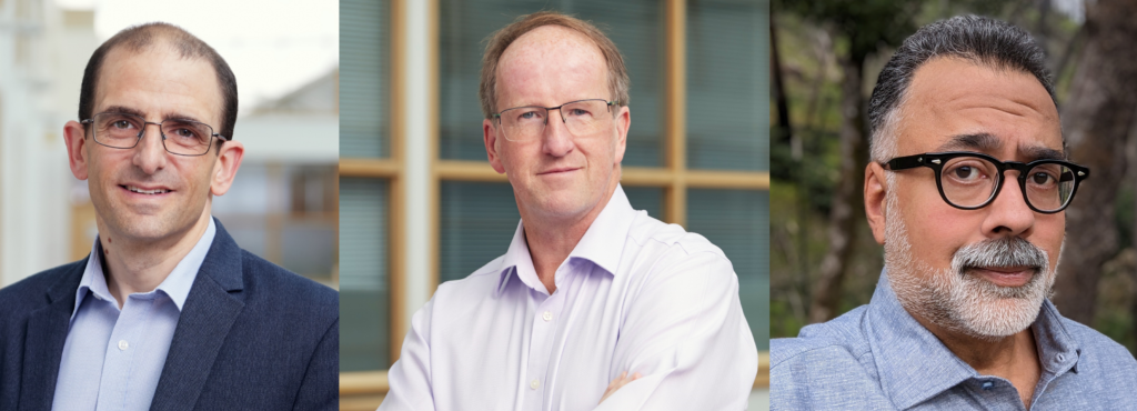 Image shows webinar speakers Matt Segall, Peter Hunt and Ajay Jain