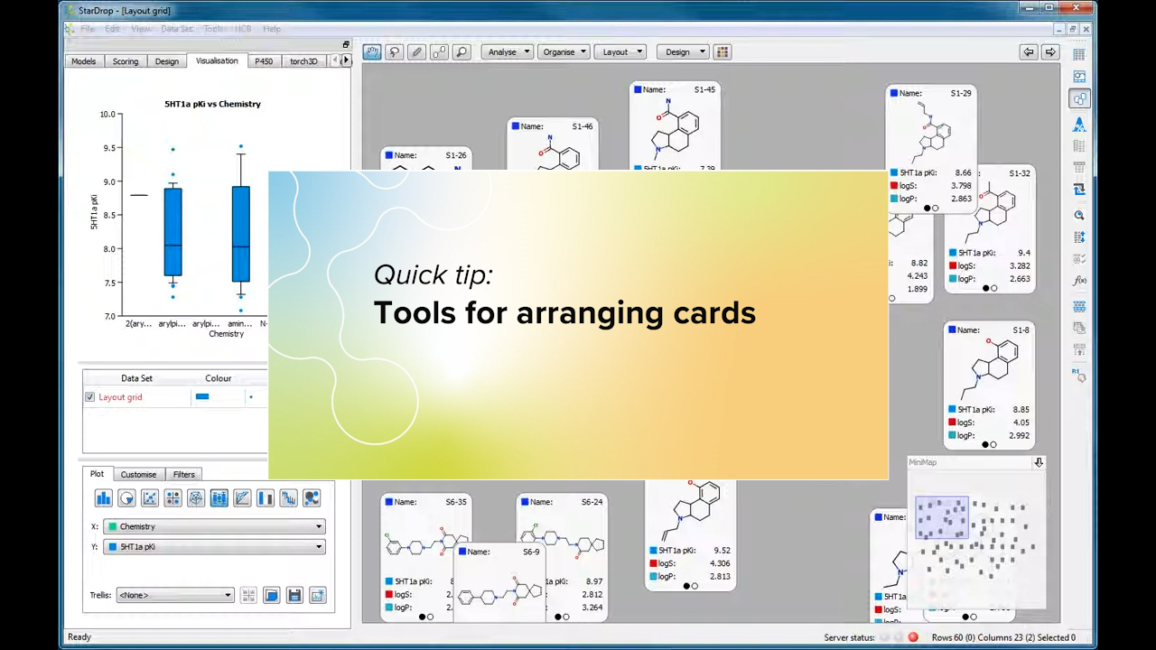 Tools for arranging cards in StarDrop - Optibrium