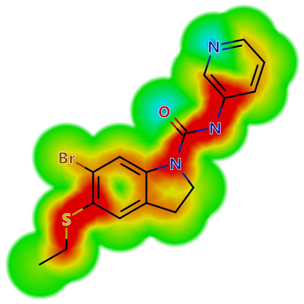 The Glowing Molecule, highlighting regions of your structure with a positive or negative impact on a particular property