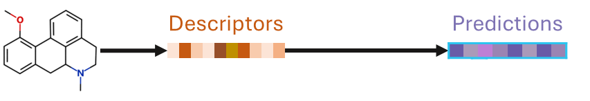 QSAR models only take into account molecular descriptors to make predictions on properties.