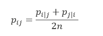 symmetrised to form joint probabilities formula