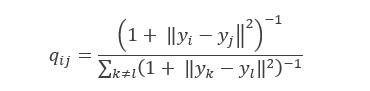 The low-dimensional probabilities are computed based on Student’s t-distribution formula