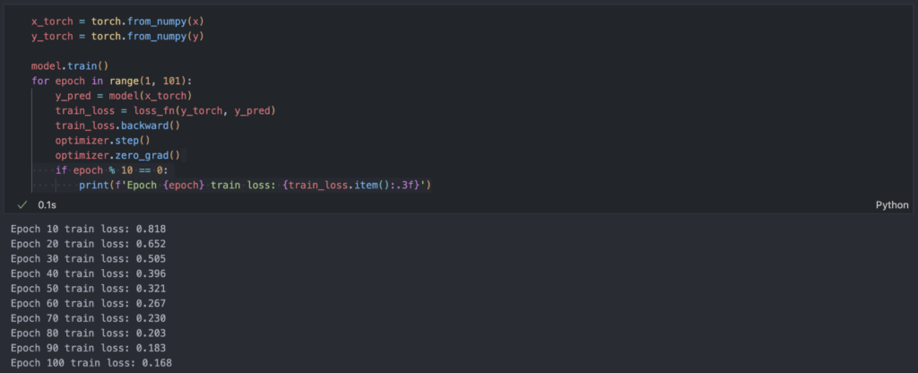 A simple python for-loop.