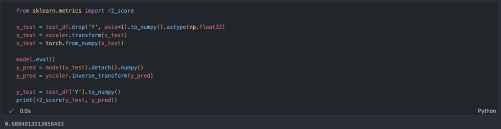 Code for train loss in neural network.