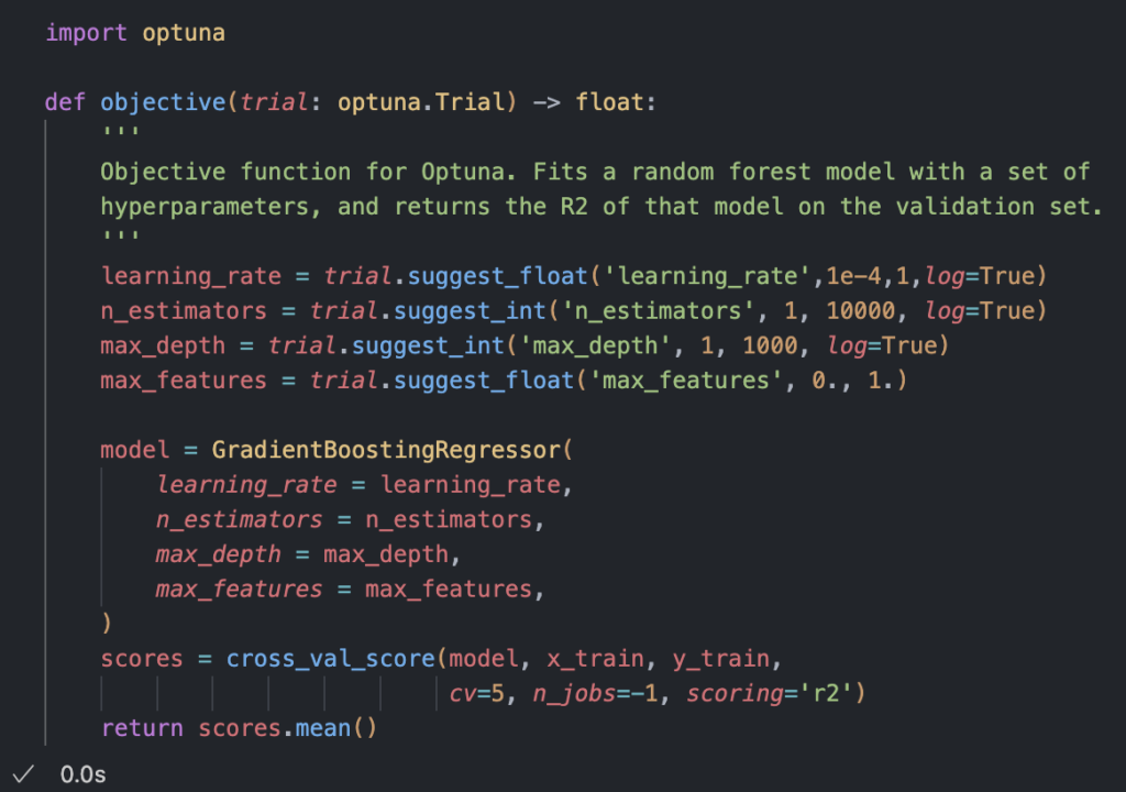 hyperparameters optimisation