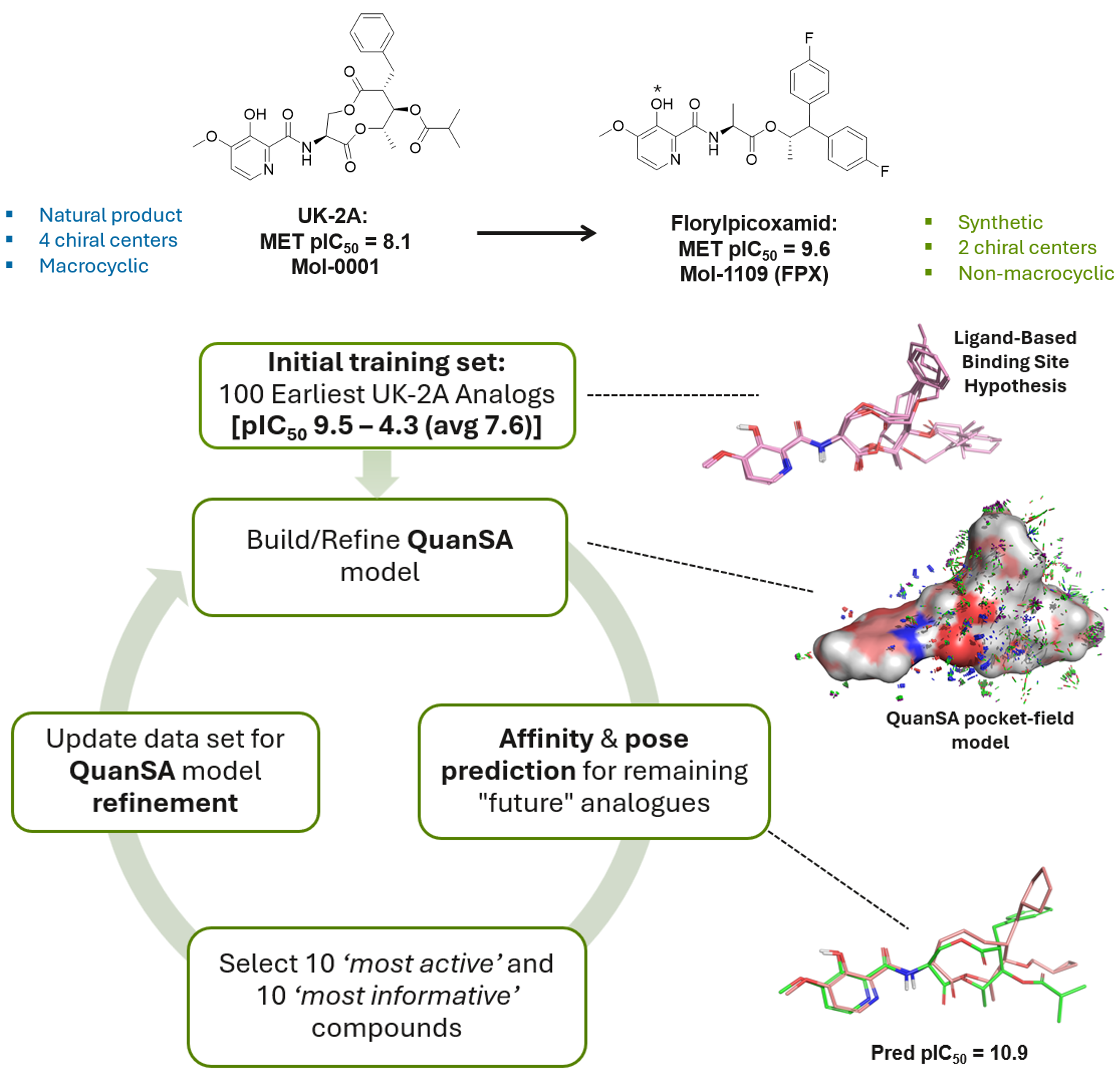 Active learning to identify mimic of a macrocyclis natural product