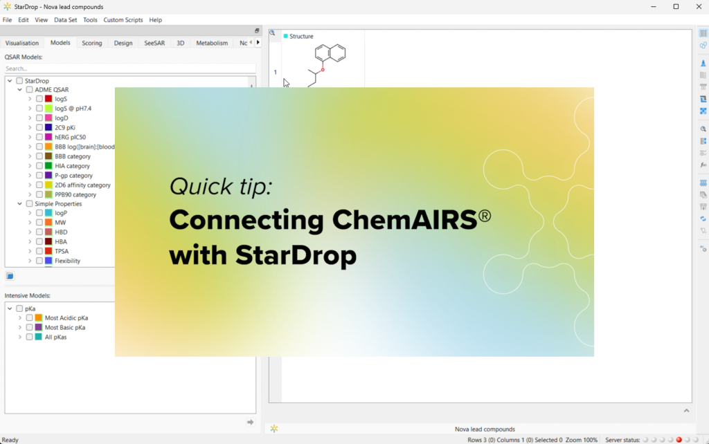 Connecting ChemAIRS with StarDrop