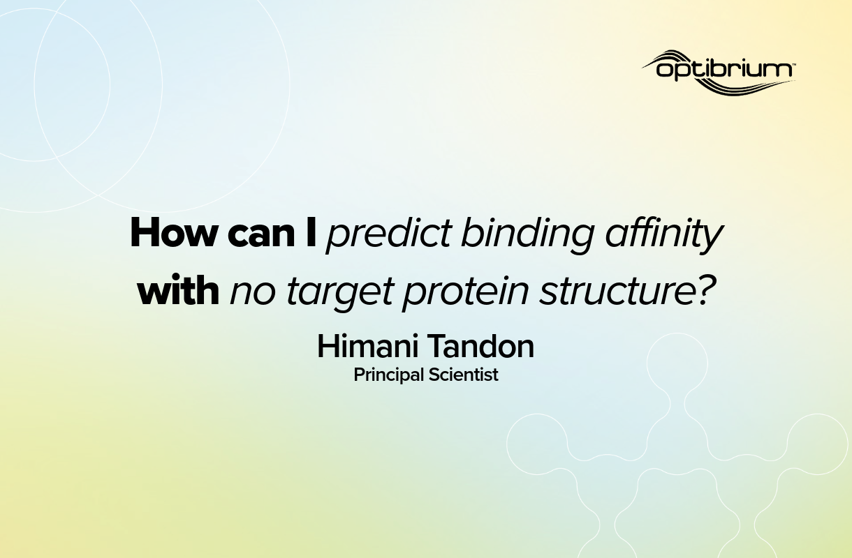 Predict binding affinity without a protein structure - Optibrium